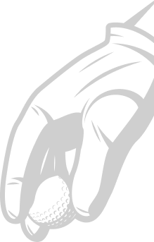 Golf-themed clenched hand illustration