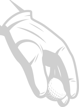 Golf-themed clenched hand illustration